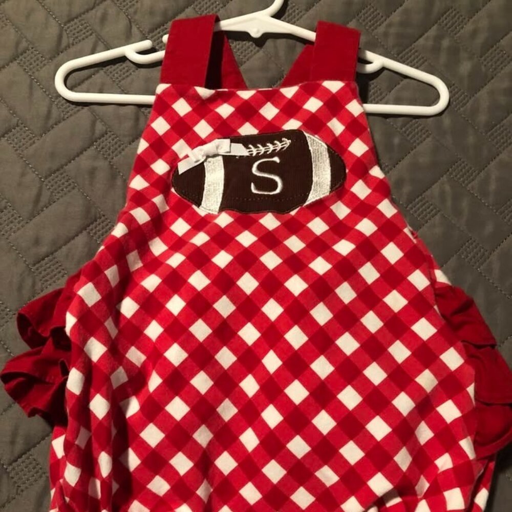 Ricrac & Ruffles, "S",  Bubble, 18M.